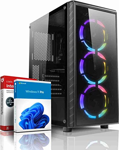 shinobee® Gaming PC AMD Ryzen 5 5600G, 12 Threads, 4.4 GHz | AMD RX Vega 7 4K HDMI DX12 | 512 GB SSD | 16 GB DDR4 3000 | Windows 11 | WLAN | Desktop Computer für Gamer #7166