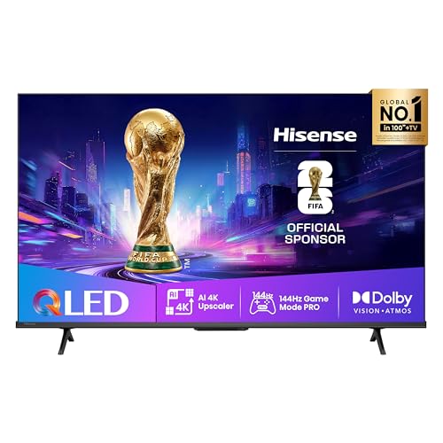Hisense 50E7Q PRO Fehrnseher,50 Zoll, 4K UHD QLED, Smart TV,144Hz Game Mode PRO,Filmaker Mode, AMD FreeSync Premium,AI HDR Upscaler,Dolby Vision IQ,Dolby Atmos,Sprachsteuerung [2025]