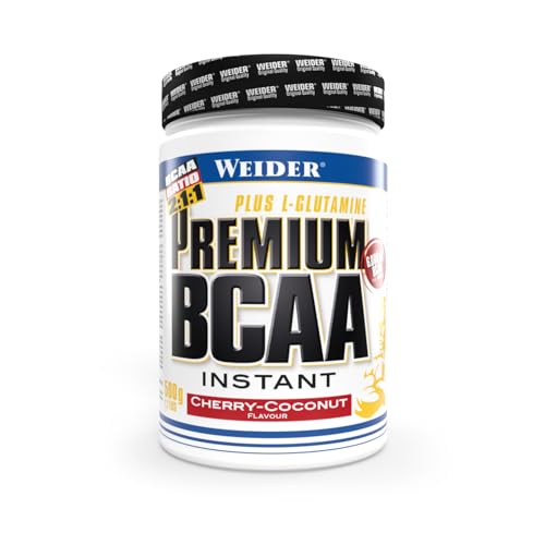 Weider -Premium BCAA Instant Aminosäuren Pulver + Glutamin & Vitamin B6, Kirsch-Kokos, 500 g