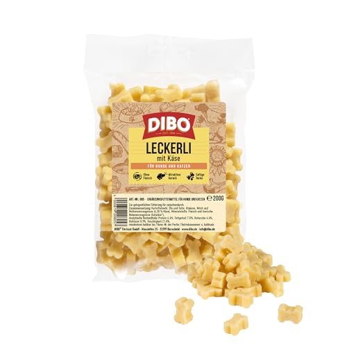 DIBO Leckerli mit Käse, 200g Beutel - Hundesnack klein und praktisch Training Hundeleckerlies, gesund und lecker, Belohnung für Hund und Katze