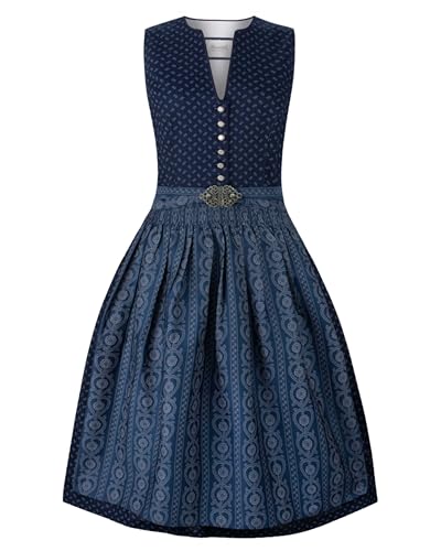 Stockerpoint Damen Dirndl Ellie Kleid für besondere Anlässe, dunkelblau, 38