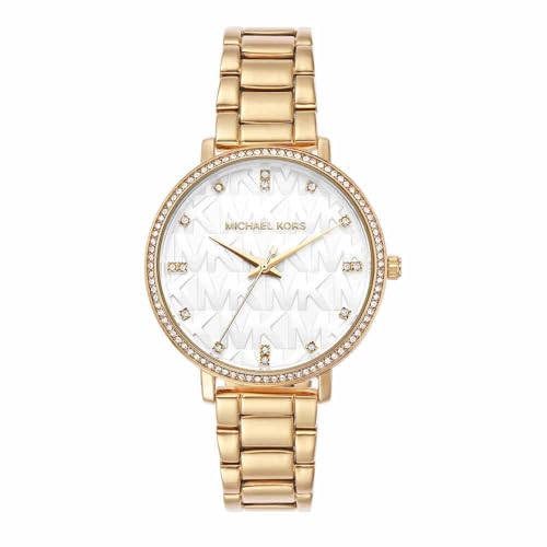 Michael Kors - Pyper Collection, Goldfarbene Armbanduhr aus legiertem Stahl für Damen MK4666