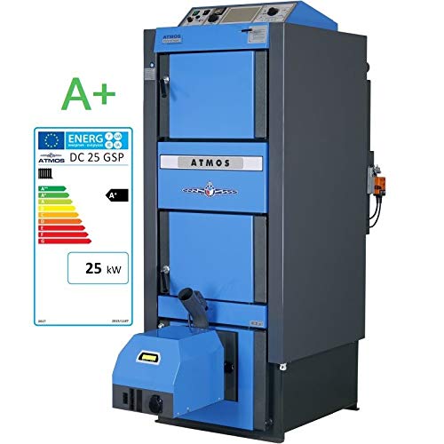 Atmos Kombikessel DC25GSP Set Pelletbrenner A25 Holzvergaser Pelletkessel Heizung (ohne Förderschnecke)