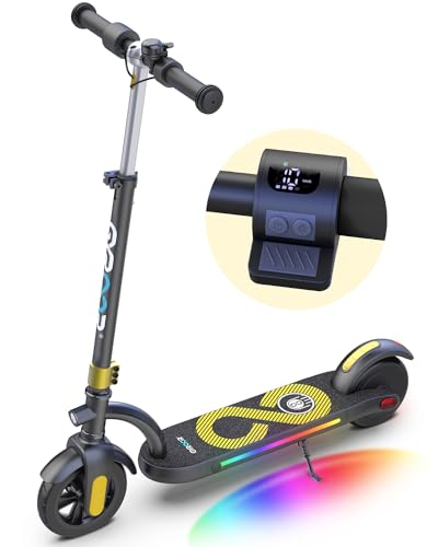 Gyroor H40 Kinder-Elektro-Scooter-180W Motor, 10 MPH LED-Anzeige, Bunte Lichter, verstellbare Höhe, für Kinder von 8-12 Jahren