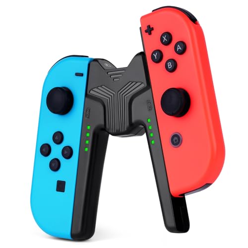 OFFCUP Ladegriff für Nintendo Switch OLED Joy Con, V-förmiger Gaming Controller mit Halterung - Tragbarer Halter für Joy Con