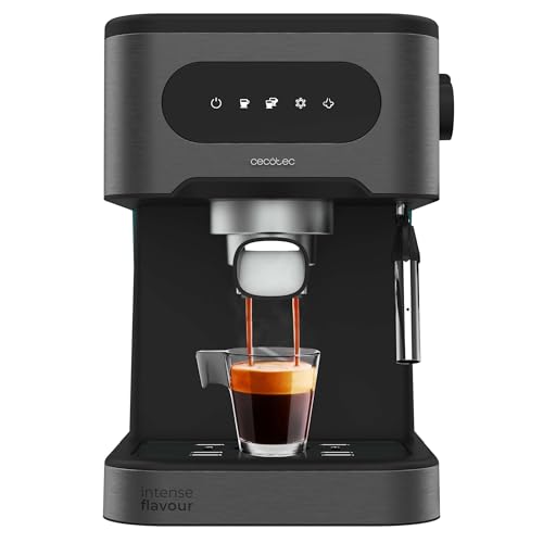 Cecotec Espressomaschine Power Espresso 20 Coldbrew. Espresso und Cappuccino, Kaltkaffee, 20 Bar Druck, schwenkbarer Dampfauslauf Professionelle Qualität zu Hause, Schwarz