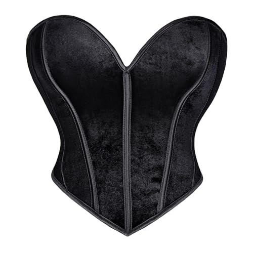 LEACOOLKEY Damen Vollbrust Body Shaper Bustier Corsette Klassische Corsage Korsett Top