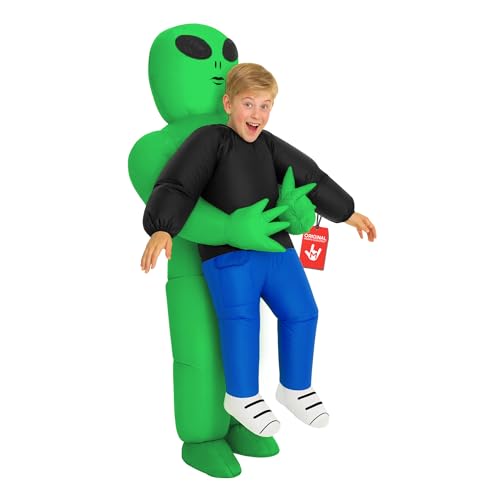 Morph Alien Kostüm Kinder, Karneval Kostüm Alien, Aufblasbares Kostum Kinder, Karneval Kostum Aufblasbar, Faschingskostüme Kind Junge & Mädchen