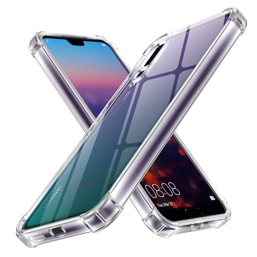 Olgary Hülle für Huawei P20 Pro,Handyhülle Klare Stoßfeste Dünne Silikon Anti-Kratzer Transparent TPU Rückseite für Huawei P20 Pro 6.1