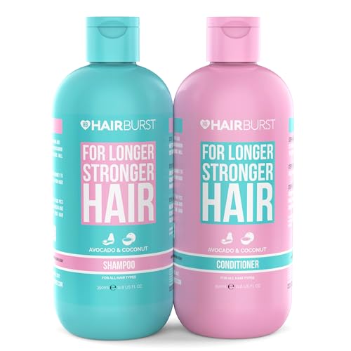 HAIR BURST Shampoo und Conditioner Set für Längeres und Stärkeres Haar mit Natürliche Wirkstoffe – Haarwachstum beschleunigen und Haarausfall vermeiden – Ohne SLS und Parabene (2 x 350ml)