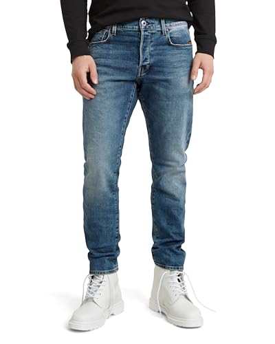 G-Star Herren 3301 Regular Tapered Jeans, Blau (vintage azure 51003-C052-A802), 32W / 32L