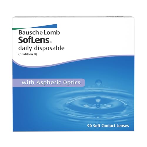 Bausch + Lomb SofLens Daily Disposable Tageslinsen, sphärische Kontaktlinsen, weich, 90 Stück BC 8.6 mm / DIA 14.2 / -4.00 Dioptrien