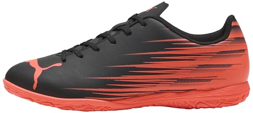 Puma Attacanto Ii It-Fußballschuh für Herren, Puma Schwarz, leuchtendes Rot, 40 EU