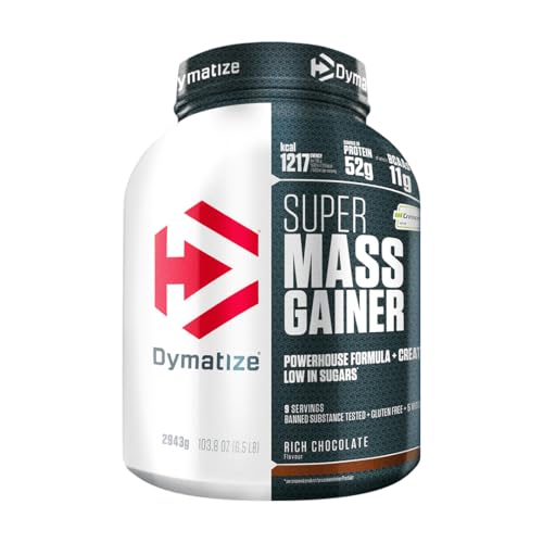 Dymatize Super Mass Gainer Rich Chocolate 2943g - Weight-Gainer Pulver + Kohlenhydrate, BCAAs und Casein