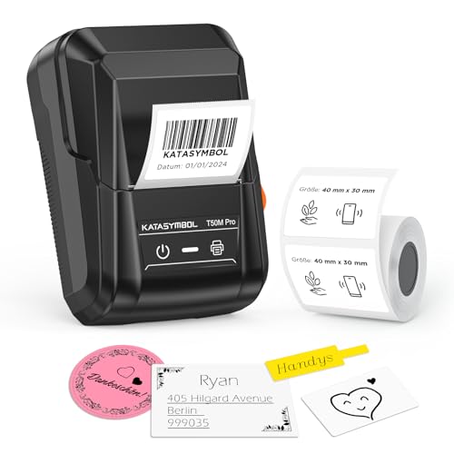 SUPVAN T50MPro Etikettendrucker, Bluetooth Etikettiergerät, Mini Beschriftungsgerät Selbstklebend für Einzelhandel, Büro, Supermarkt, Labeldrucker Kompatibel with iOS & Android Phone