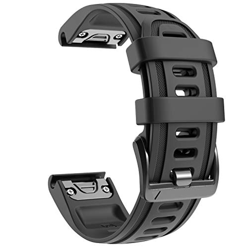 NotoCity Armband für Fenix 6s/Fenix 6s Pro/Fenix 5s/Fenix 7s/Fenix 8 43mm, 20mm Breite Silikon Estrazarmband Quick-Fit Uhrenarmband für Garmin, Mehrfache Farben
