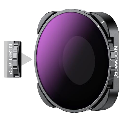 NEEWER Variabler ND64-ND512 Filter Kompatibel mit GoPro Hero 13, Hero12, Hero11, Hero10, Hero9, 5-9 Blendenstufen ND Filter mit Mehrschichtige Beschichtung, HD optischem Glas und schlankem Rahmen