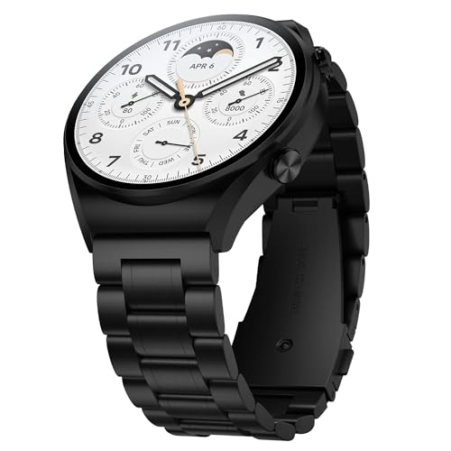 Suuira Armband Kompatibel Mit Xiaomi Watch S2 / S1 Active / S1 Pro, Elegantes Und Klassisches Metallarmband Für Xiaomi Mi Watch Color Sport (Schwarz)