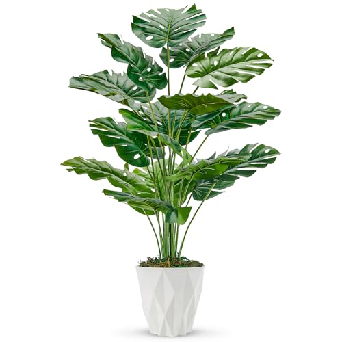 Der Rose Kunstpflanze Künstliche Pflanzen Wie Echt 71 cm Kunstpflanzen Groß Fake Plant für Wohnzimmer Badezimmer Schlafzimmer Zimmer Balkon Deko