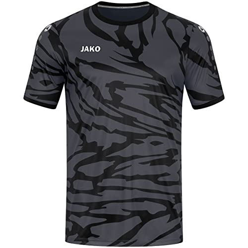 JAKO Herren Trikot Animal (Kurzarm), Anthrazit/Schwarz, L