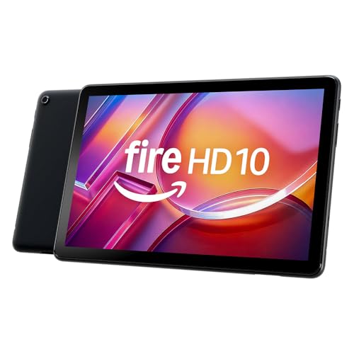 Fire HD 10-Tablet 2023 (Neueste Generation), für Entspannung optimiert, brillantes 10,1-Zoll-Full-HD-Display, Octa-Core-Prozessor, 3 GB RAM, bis zu 13h Akkulaufzeit, 32 GB, schwarz, mit Werbung