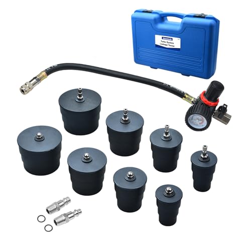 Zoomtools 9tlg Turbolader Ladeluft System Adapter Satz Ladeluftkühler Abdrücksatz Prüfwerkzeuge für Ladeluftschläuche