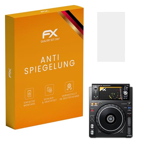 atFoliX Panzerfolie kompatibel mit Pioneer XDJ-1000MK2 Schutzfolie, entspiegelnde und stoßdämpfende FX Folie (3X)
