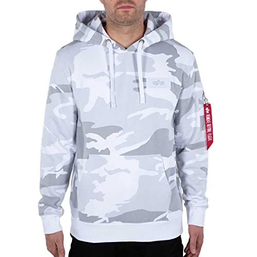 ALPHA INDUSTRIES Back Print Hoody Camo Kapuzensweat für Herren White Camo