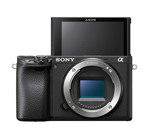 Sony Alpha 6400 Systemkamera (APS-C) – 0,02s Autofokus mit Augen-Erkennung, 4K-Video, klappbares Display, ideal für Vlogging, Foto & Reise