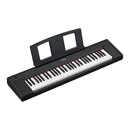 Yamaha NP-15 Piaggero Digital Keyboard – Leichtes und tragbares Keyboard mit 61 anschlagdynamischen Tasten und 15 Klangfarben