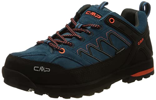 CMP Herren Moon Low Trekking Shoe WP Walking-Schuh, DEEP Lake-Antracite, 44 EU