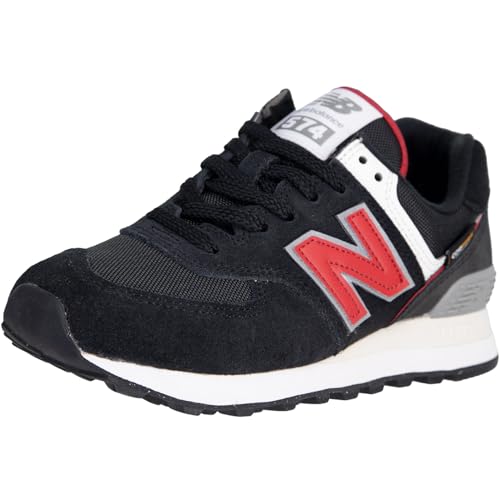 New Balance 574 Sneaker Trainer Schuhe (Black/red, EU Schuhgrößensystem, Erwachsene, Herren, Numerisch, M, 45)