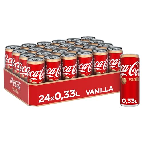 Coca-Cola Vanilla - erfrischendes, koffeinhaltiges Getränk mit originalem Vanillegeschmack - in praktischen Einweg Dosen (24 x 330 ml)