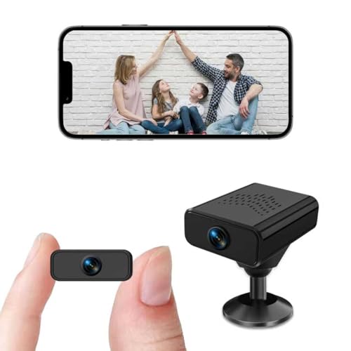 Mini Kamera-4K HD Kleine Kamera-WLAN Mini-Kamera Live Übertragung Handy APP, WiFi Camera mit Magnetische, Mini Camera mit Nachtsicht und Bewegungserkennungsalarm, für Babys, Haustiere, Hause, Büro