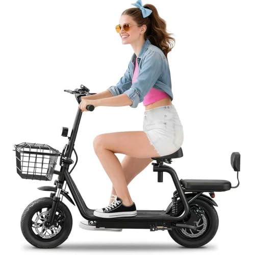 E-Scooter für Erwachsene – Elektroroller mit Blinkern, Dual-Federung vorne & hinten, 12-Zoll-Luftreifen, bis zu 30 km Reichweite, leistungsstark & komfortabel