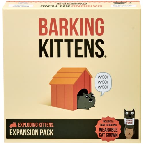 Exploding Kittens Barking Kittens Kartenspiel - Die dritte Erweiterung Kartenspiel - Family-Friendly Party Games - Card Games for Adults, Teens & Kids - Multicolor, EKG-3EXP (Englische Version)