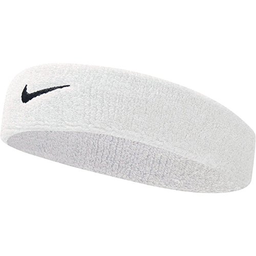 Nike Unisex Swoosh Stirnband, White/Black, One Size