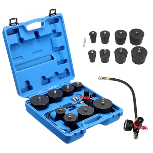 GEARMONSTER 9tlg Turbolader Ladeluft System Adapter Satz Ladeluftkühler Abdrücksatz Tester Prüfwerkzeuge für Ladeluftschläuche, Abgasturbolader und Kompressorsysteme