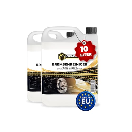 MRM Chemicals – Bremsenreiniger 2 x 5L Kanister – für Auto, Motorrad & Fahrrad – entfernt Öl, Fett, Bremsstaub, Klebereste – Werkstatt-Entfetter, schnell trocknend, rückstandsfrei