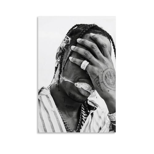 Travis Poster, Scott, Musik, Vintage-Rapper, Poster für Zimmer, ästhetische Leinwand, Wandkunst, Schlafzimmerdekoration, 30 x 45 cm