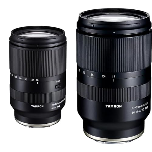 Tamron 28-200mm A071SF F/2.8-5.6 Di III RXD für Sony E-Mount, Zoom & 17-70mm F/2.8 Di III-A VC RXD Zoom-Objektiv für spiegellose APS-C-Systemkameras - für Sony E-Mount
