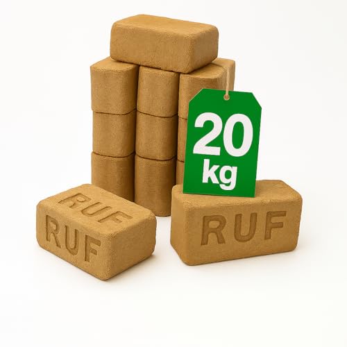 Holzbriketts aus Nadelholz 20 kg – Umweltfreundliche Wärmequelle für Kamine und Öfen, CO2-neutral und nachhaltig, Langanhaltende Brenndauer, Keine Zusatzstoffe
