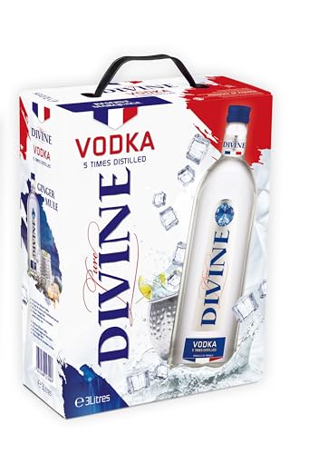 Pure Divine - Französischer Vodka aus den Nordvogesen - 37.5 Prozent Vol - Großpackungen 3 Liter - Wodka Bag in Box (1 x 3 l)