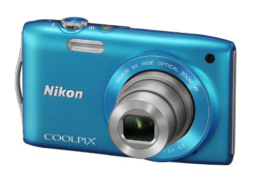 Nikon Coolpix S3300 Digitalkamera (16 Megapixel, 6-Fach Opt. Zoom, 6,7 cm (2,7 Zoll) Display, bildstabilisiert) blau