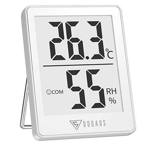 DOQAUS Hygrometer Thermometer Innen Luftfeuchtigkeitsmesser Digital Raumthermometer mit 5s Fast Refresh Temperatur Luftfeuchtigkeit Monitor für Schlafzimmer, Babyzimmer, Keller, Gewächshaus, Büro