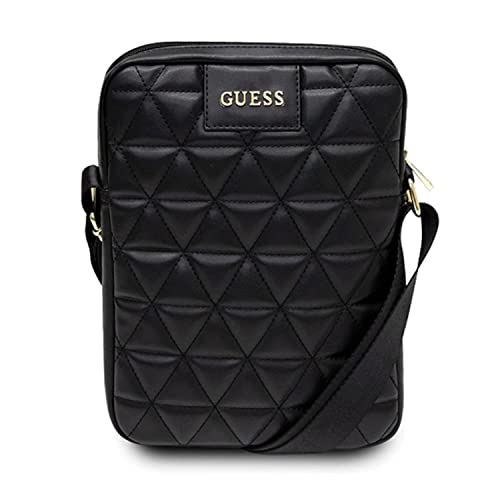 Guess Tablett-Tasche, gesteppt, PU, Schwarz