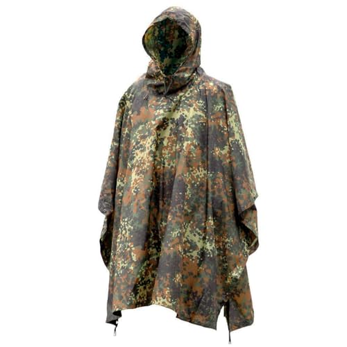 Mil-Tec Regenponcho Unisex • US Poncho aus reißfestem Ripstop Material • Mehrzweck Regenponcho Herren & Damen • Wasserdicht & extra lang • Als Outdoor Regenjacke, Regencape, Nässeschutz, Regenmantel