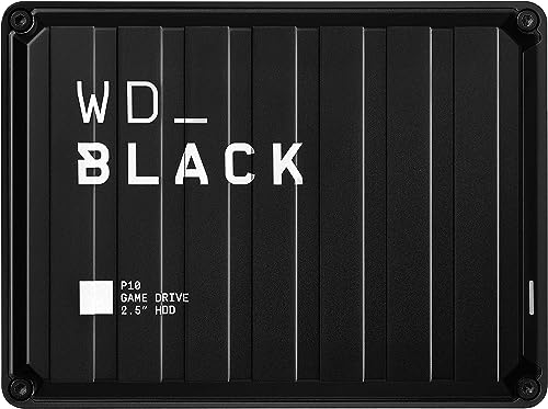 WD_BLACK P10 Game Drive 5 TB externe Festplatte (mobile und robuste High-Perfomance-Festplatte, für Konsole und PC, bis zu 125 Spiele speichern) Schwarz
