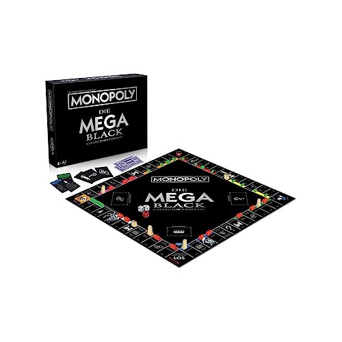 Winning Moves Monopoly Mega Black Edition - Familienspiele Strategie Brettspiele Monopoly Mega Black Edition - 2+ Spieler ab 8+ Jahren - Deutsch