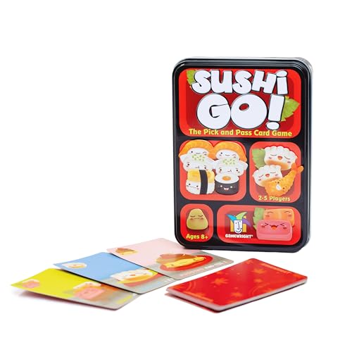 Asmodée Gamewright, Sushi Go Game, Card Game, Ages 8+, 2-5 Players, 15 Minutes Playing Time